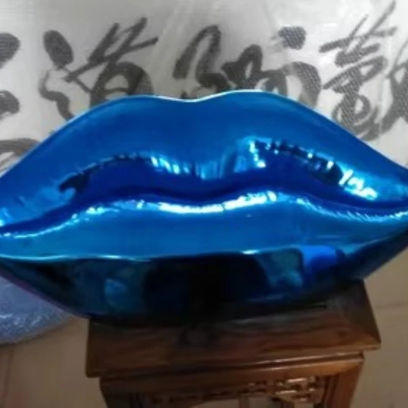 Modern Red Lips Wall Decor - Large Metal Lip Shaped Wall Hanging for Bar, Lounge, Theme Party & Home Art Decoration