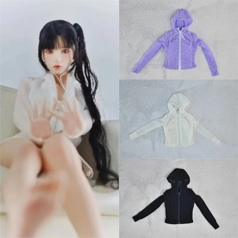 

1/6 Scale Female Soldier Sexy Yoga Hoodie Breathable Shaping Short Skirt Clothes Model for 12'' Tbl Ph Body Ornament