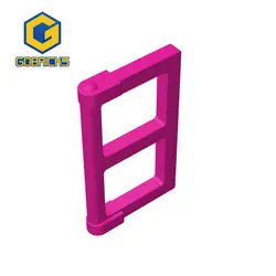 Gobricks 10PCS Bricks Window 1x2x3 Pane with Thick Corner Tabs-1x2x3 Window sash Compatible with 60608 children's toys Assemble