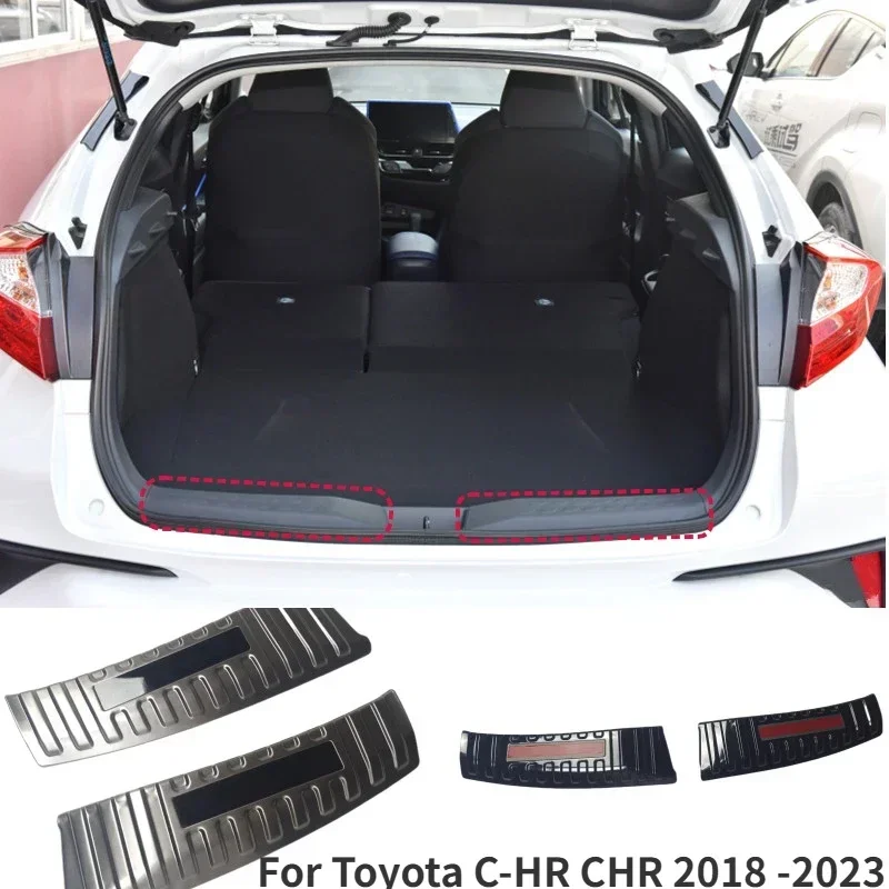 For Toyota C-HR CHR 2018 2019 2020 2021 2022 2023 Car Accessories Trunk Protector Sill Plate Rear Bumper Guard Trim