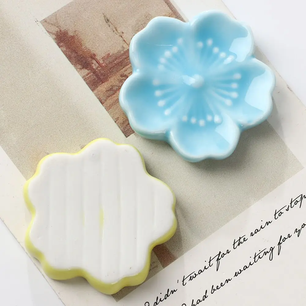New Kitchen Spoon Fork Chopstick Rest Chopsticks Holder Sakura Blossoms Colorful Ceramic