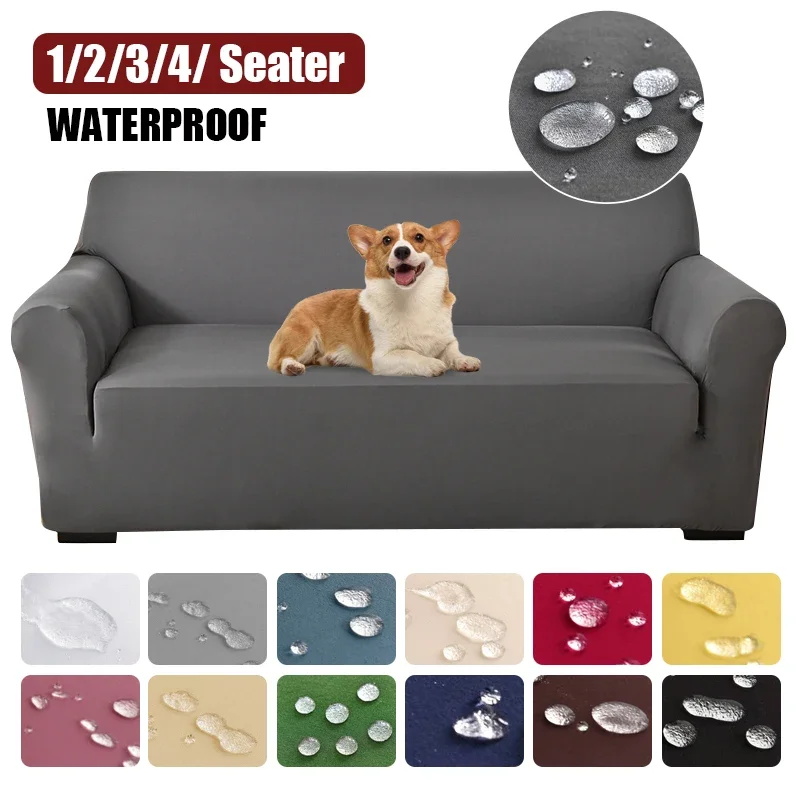 Waterproof Sofa Slipcover Anti Slip Stretch Sofa Covers for Living Room Furniture Protector Couch Cover Pets Dogs Friendly 1pc