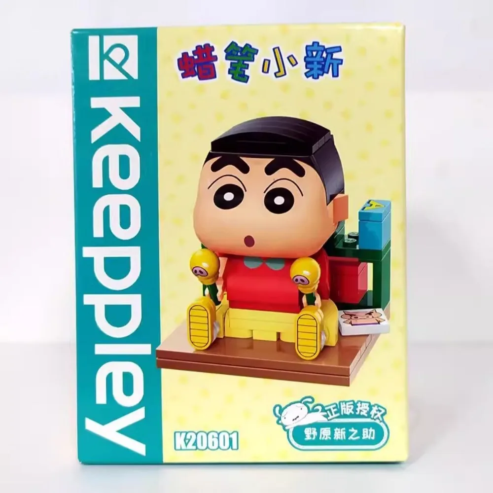 Keeppley Comic Crayon Shin Chan Superman dinamico assemblaggio modelli di blocchi di costruzione puzzle per bambini giocattoli regali per ragazzi ragazze