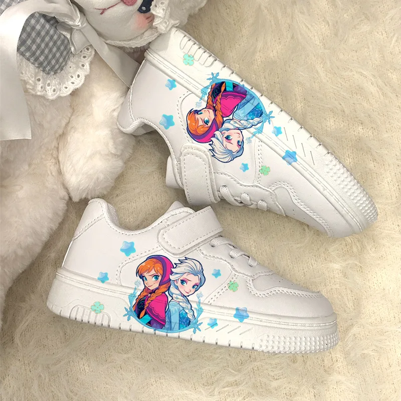 

Детская милая повседневная обувь с рисунком «Холодное сердце Анна» Диснея, мягкая спортивная обувь для подарка, размер ЕС 26-35