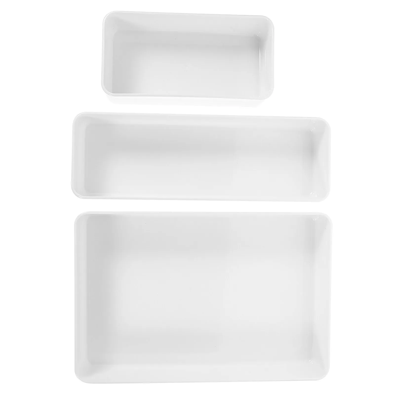 

3Pcs Storage Boxes Pet Drawer Organizer Cutlery Sundries Organizer Case for Kitchen Office Bathroom Bedroom