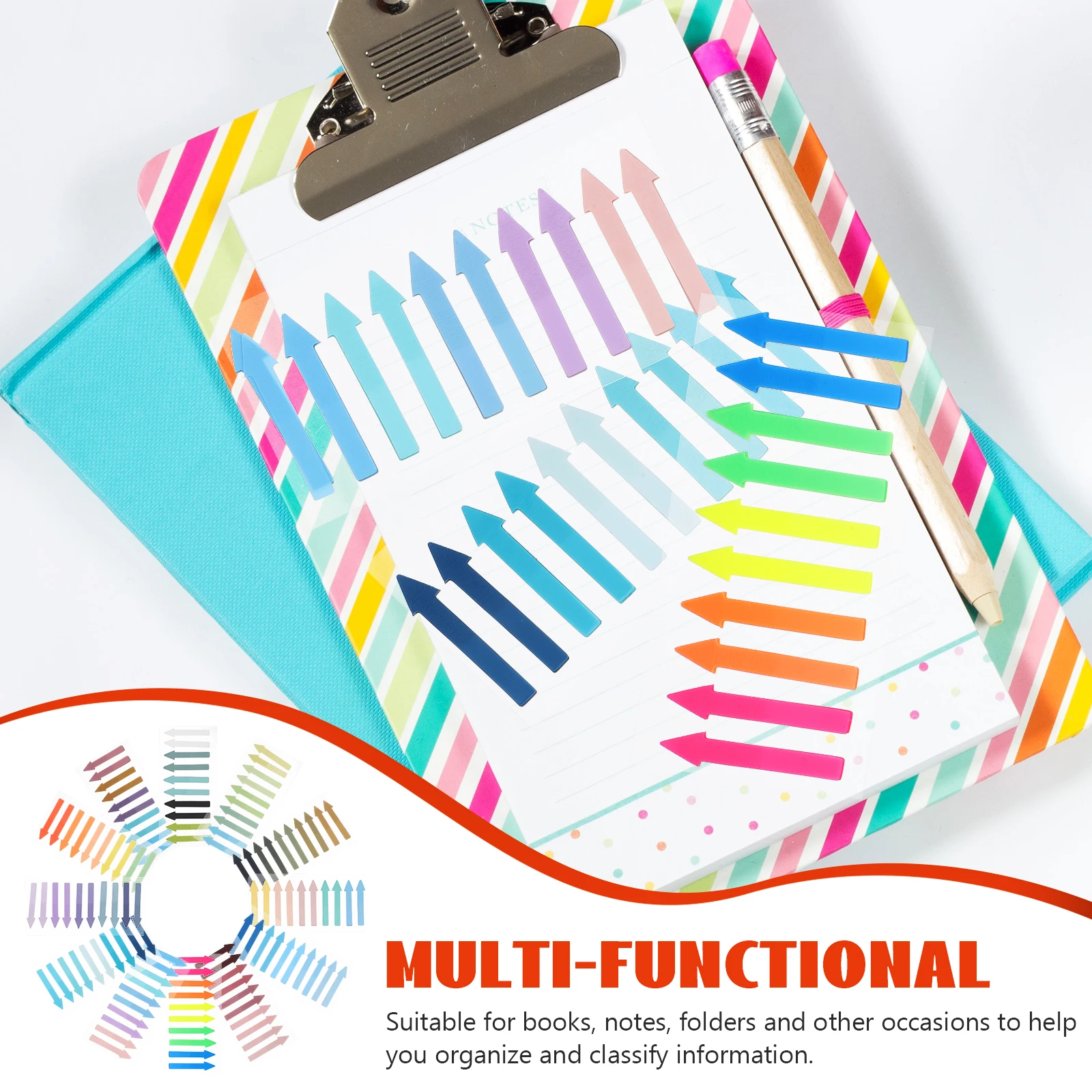 Adesivi indice freccia Schede pagina Segnalibri Indicatori di classificazione Strisce evidenziate Ausili per la lettura Forniture per studenti