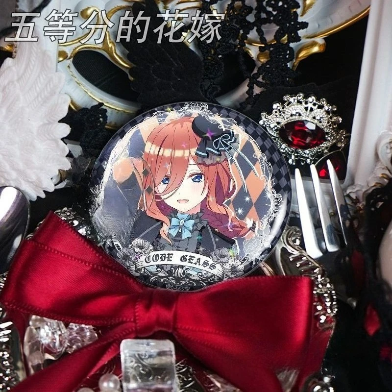 The Quintessential Quintuplets Nakano Ichika Nino Miku Yotsuba badge creative high-value DIY cartoon print backpack accessories view 3