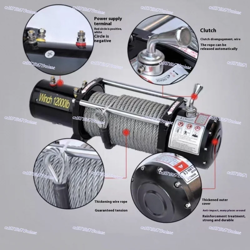 

Быстрая электрическая лебедка 12 В Внедорожник Грузовик Маленький кран 24 В Грузовик Тяговый электрический подъемный кран 2000 фунтов/3000 фунтов