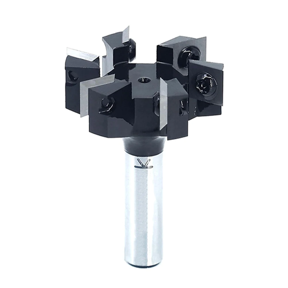 6 Insert Bottom Cleaning Router Bit 12.7mm Shank For Woodworking CNC Grooving Milling Disposable Carbide Tool
