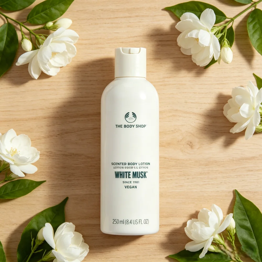 Loción Corporal White Musk de The Body Shop 250ml, Hidratante, Cuidado de la Piel, Fragancia