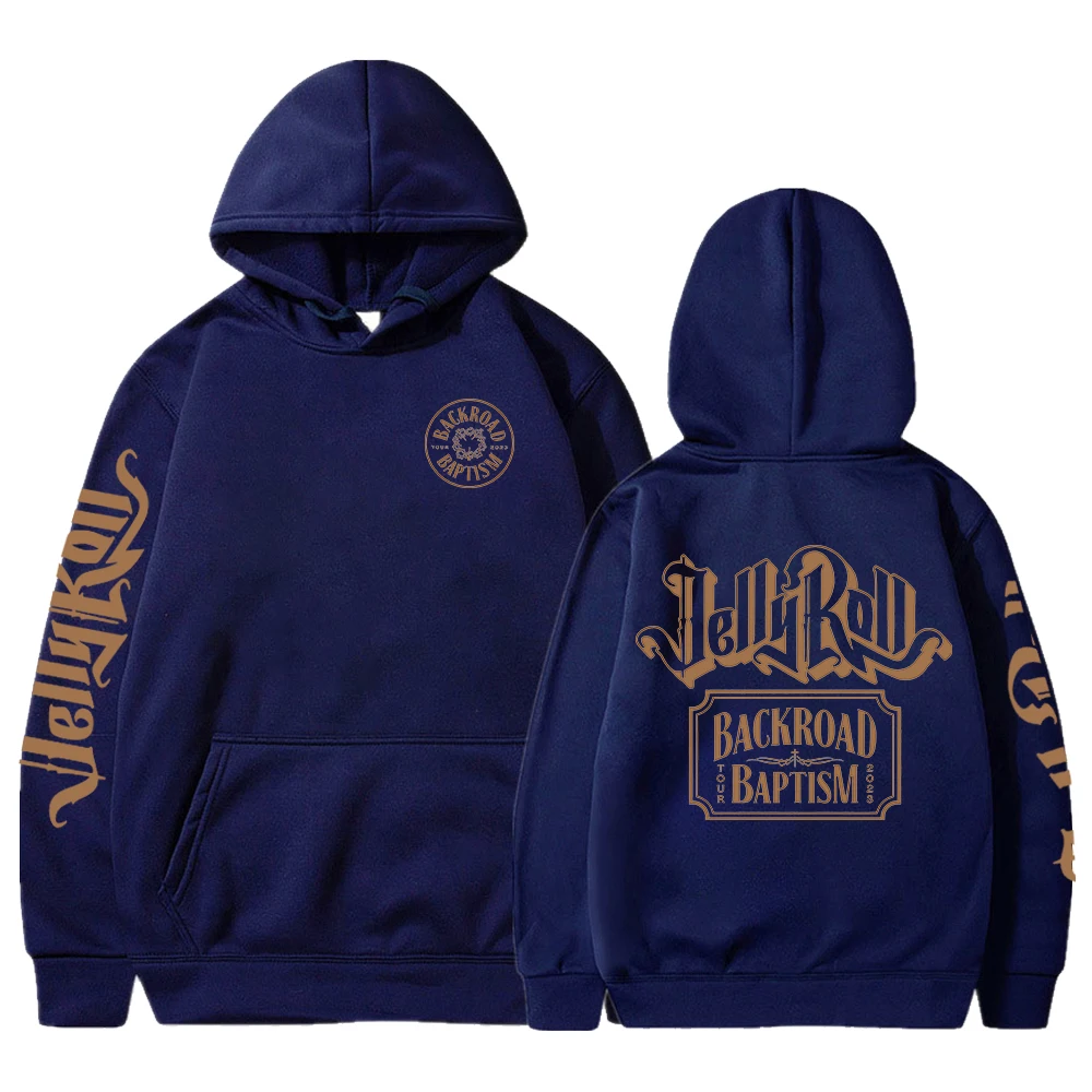 Jelly Roll Backroad battesimo felpa con cappuccio Hip Hop manica lunga Streetwear uomo donna felpa con cappuccio 2023 World Tour Clothes