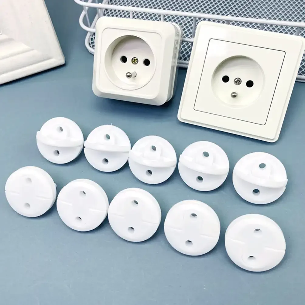 White Electrical Safety Socket Protective Cover Baby Care Safe Guard Protection Children Anti Electric Shock Rotate Protector