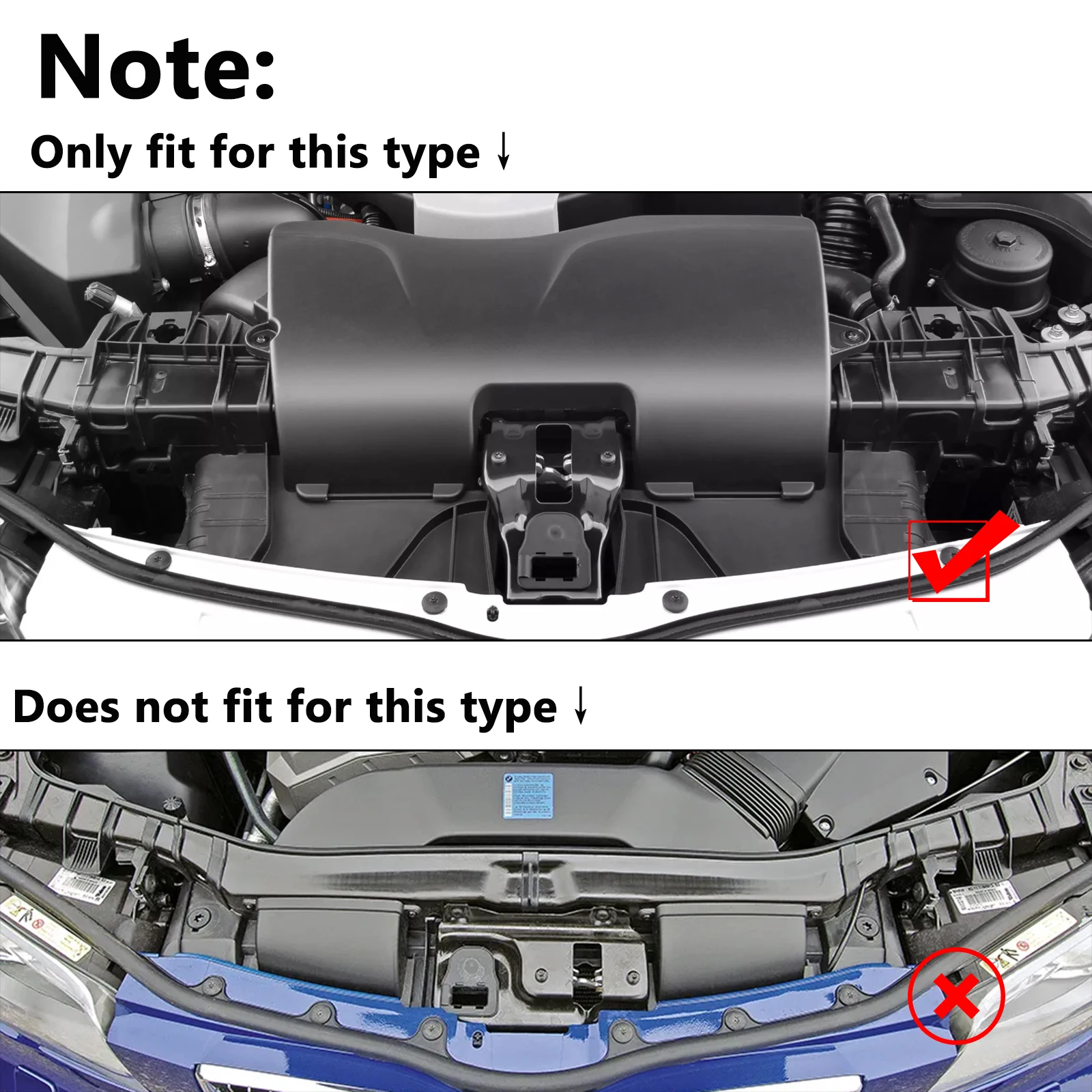 BEVINSEE Air Intake Scoops for BMW E82 E87 E81 E88 4 Cylinders 116i 116d 118i 118d 120i 120d 123d 2004-2012