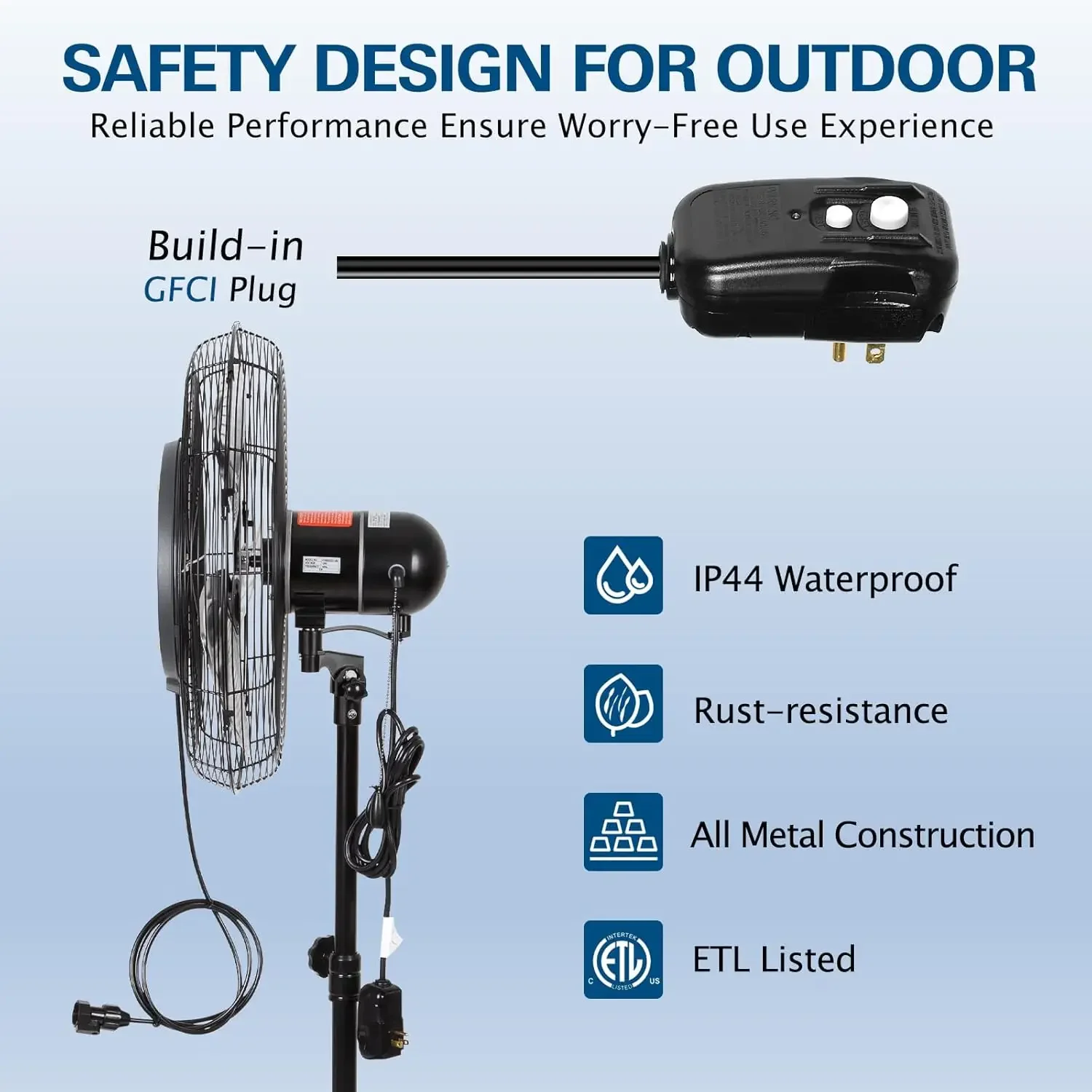

[Скидка на цена! ]20-дюймовый наружный осциллирующий вентилятор для запотевания на пьедестале, 3-скоростные высокоскоростные высокоскоростные вентиляторы для запотевания патио для наружного применения