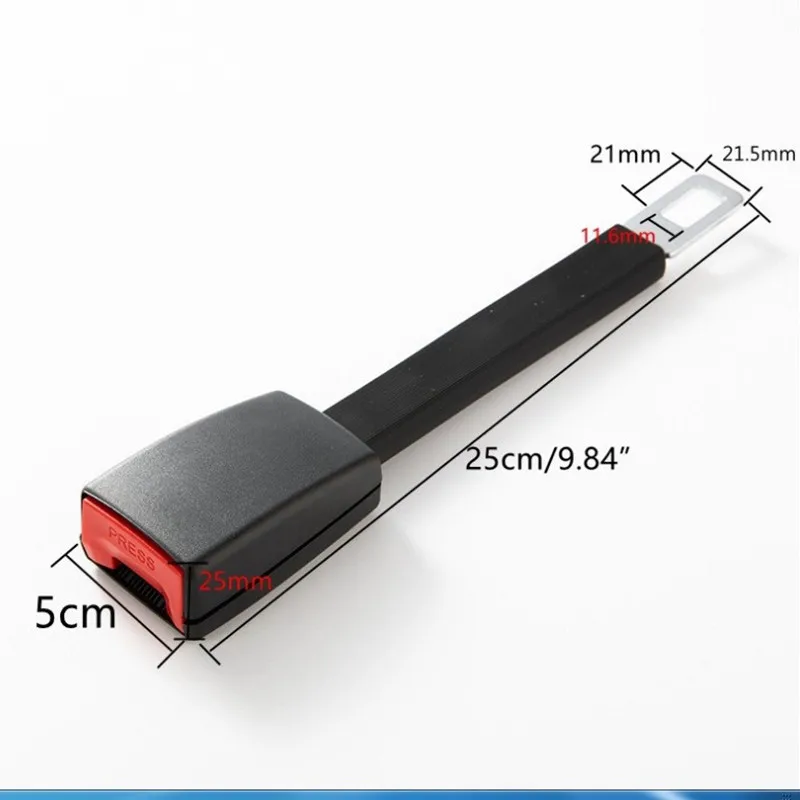 Car Safety Seat Belt Buckle Extender 25cm Durable Seatbelt Extension Strap Universal Auto Lengthener Accessory XAQDSP04