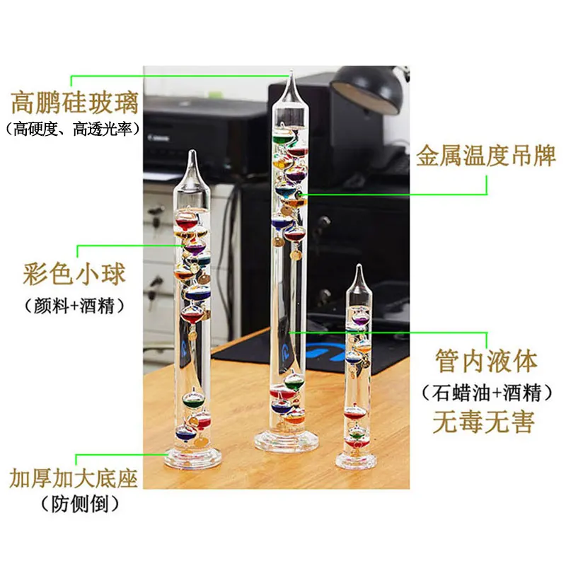 Galileo Colorful Ball Thermometer Office Living Room Interior Decoration Male and Female Friends Birthday Gift