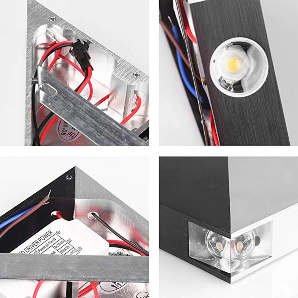 

5W Triangle Led Wall Light 235X115X30Cm Warm White Stainless Steel Outdoor Garden Fence Decoration Lamp 90-265V Energy Saving