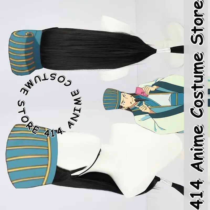 

Парик для косплея игры и аниме Zhuge Kongming Ya Boy Kongming! Черные синтетические волосы из термостойкого волокна в пол-ап