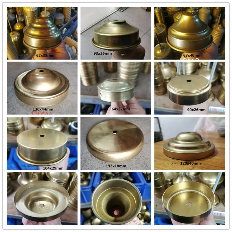 Brass Unprocessed Semi-finished Part Lampshade Claw Lamp Base Plate Light Cover Customizable Processing of Copper Accessories
