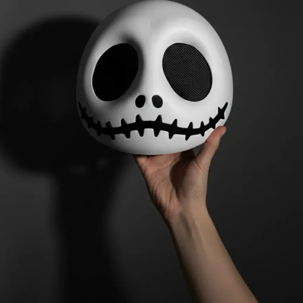 مضحك الإبداعية قناع الجمجمة جاك نصف الوجه تأثيري أنيمي عيد الميلاد حزب ديكور محاكاة ساخرة كرنفال قناع ماردي غرا قناع للرجال النساء #2