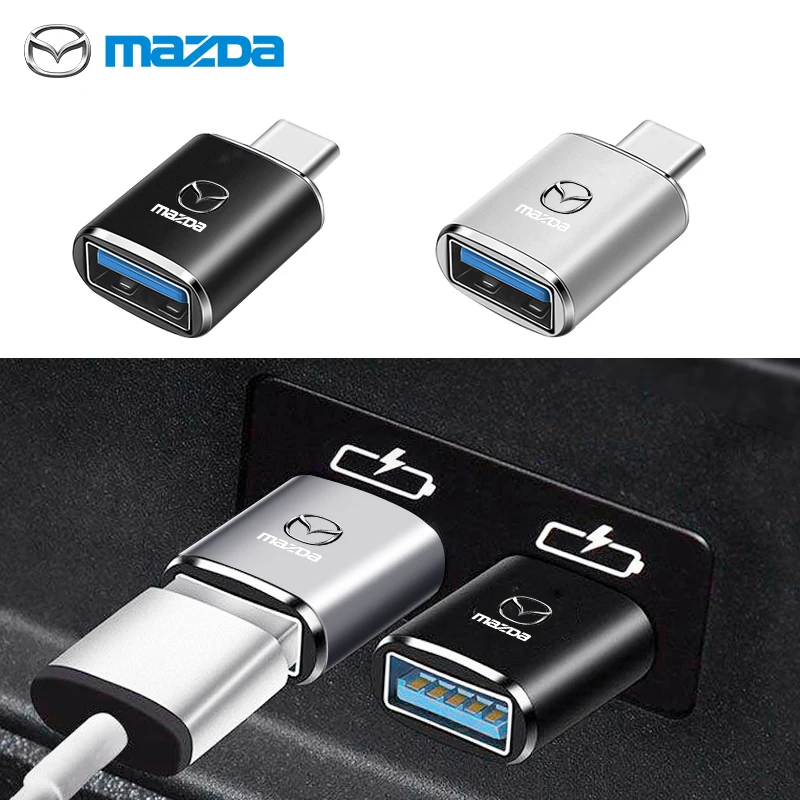 Car Type-C Turn USB3.0 Adapter Auto Converter Interior Parts For Mazda CX3 2 323 CX5 CX30 2015 Atenza 3 GJ MX3 RX7 Axela MX30