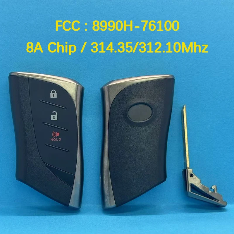 CN052063 Aftermarket 3 Button Smart Remote Key FCC 8990H-76100 HYQ14FBZ 8A Chip 314.35/312.10MHz For Lexus UX200 UX250 2020+