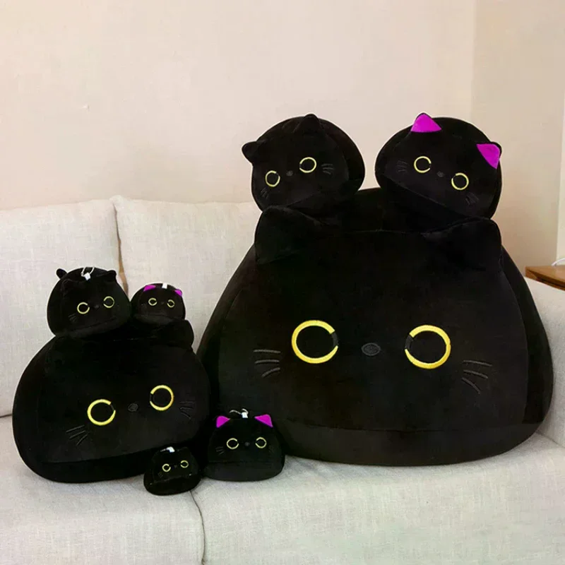 かわいい黒猫ぬいぐるみおもちゃキーホルダーかわいいかわいい高品質ギフト男の子女の子友達のための装飾子供用 1
