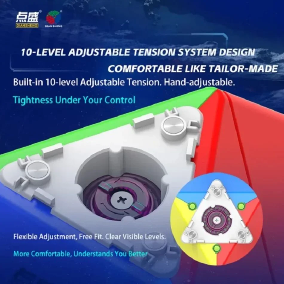 Duża Kostka DianSheng Piramida 3x3 Magnetyczna Kostka Magiczna 19,5 cm Kostka Szybkościowa Puzzle Cubo Magico Profesjonalna Zabawka Edukacyjna Dla Dzieci Kostka