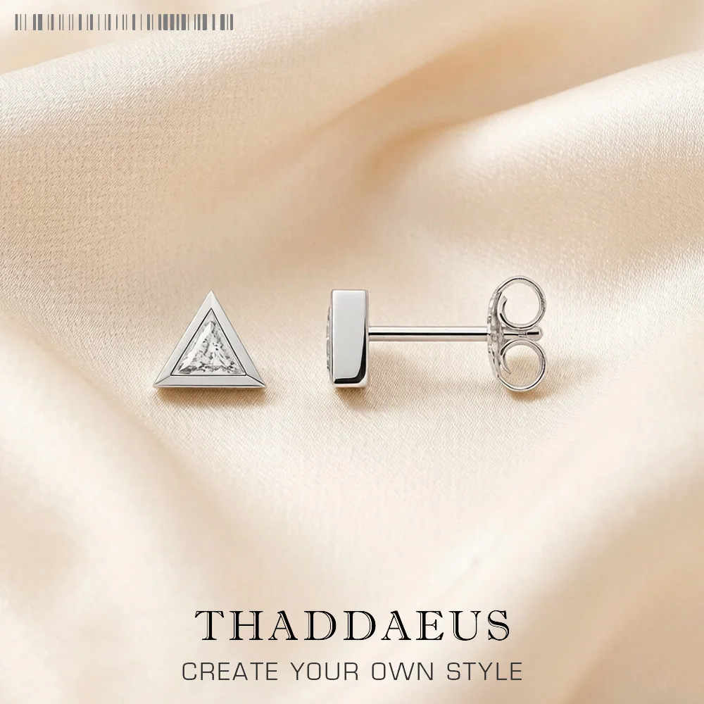 

Triangle White Stud Earrings,Europe Style Glam Fashion Good Jewerly For Women Gift In 925 Sterling Silver,Super Deals