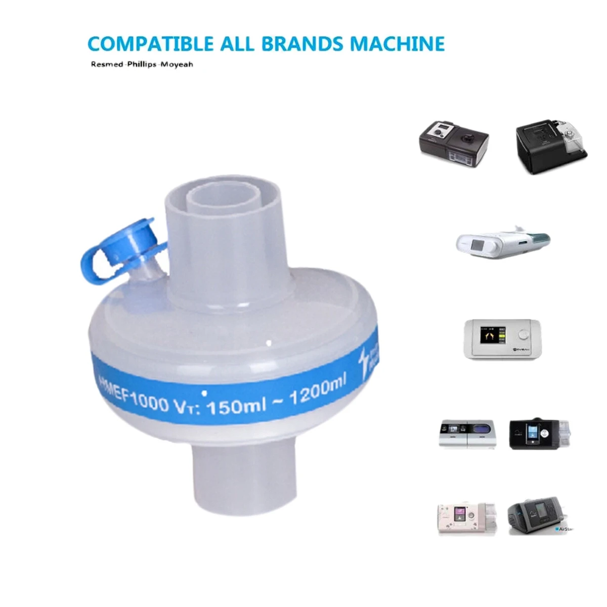 

AIAI 1 Pcs 10 X 10Cm CPAP Bacterial Viral Filter & 5PCS 13Mm CPAP Filter Viral Airborne Allergens CPAP Bacterial Viral Filter