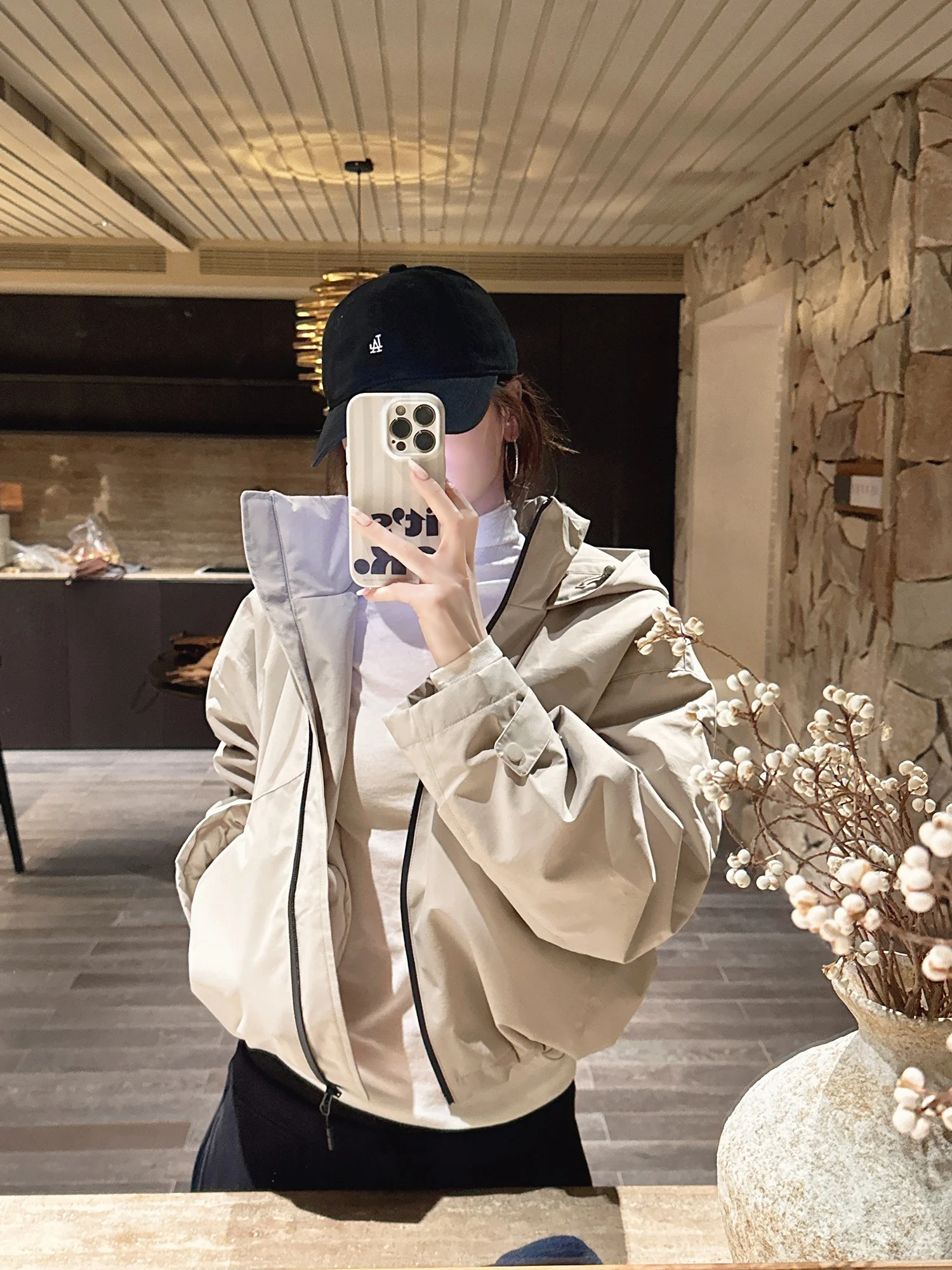 

Winter Outdoor Workwear Sle down Jaet Hooded White Du Feather Warm Coat Thi Long Sve Zipper Closure Two Colors