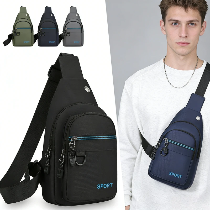 

Anti Theft Quick Access Men Sling Bag Cross Body Chest Pack Waterproof Nylon Lightweight Travel Multi Pocket Outdoor Sports