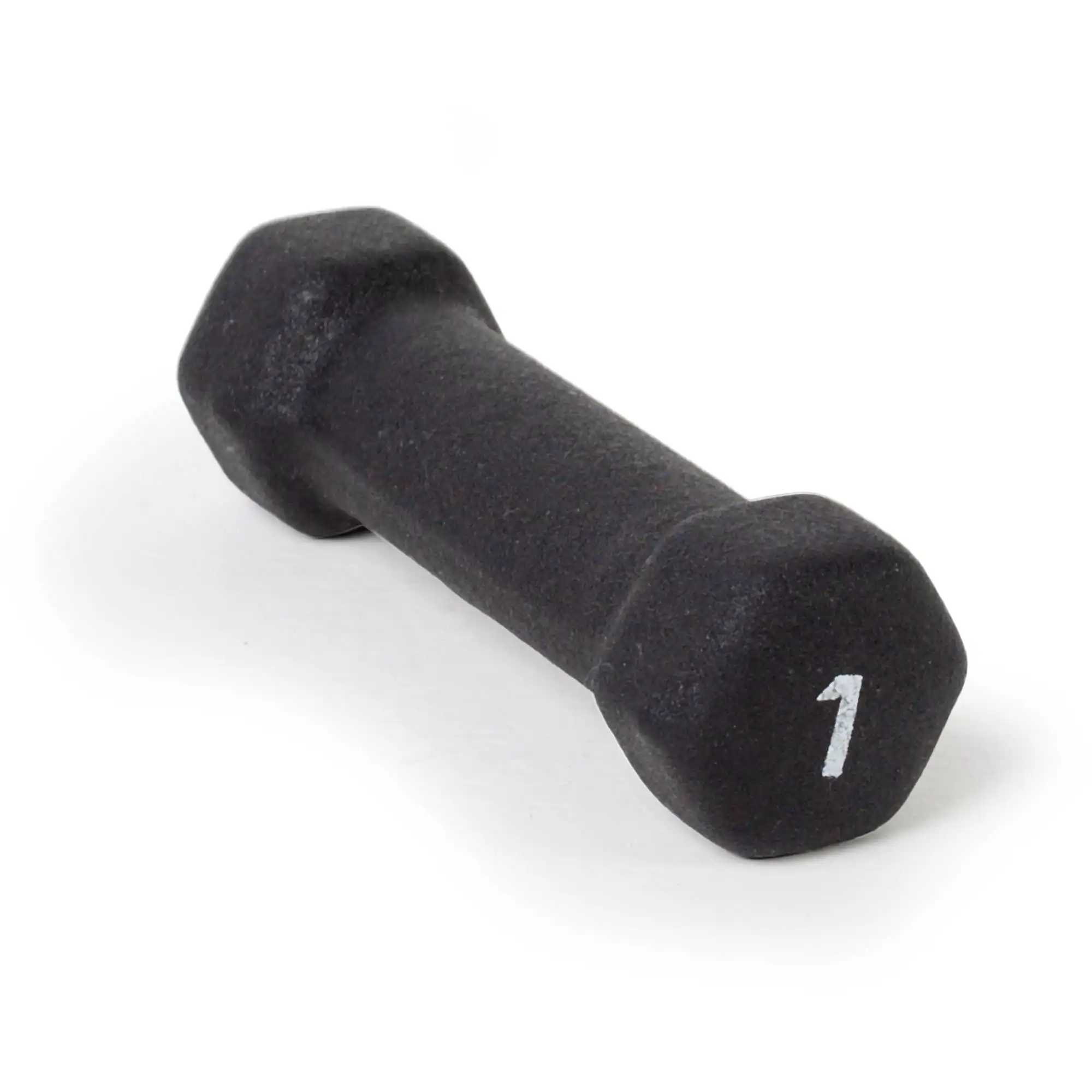 Barra, mancuerna de neopreno negra de 1 lb, individual, juego de mancuernas, mancuernas, pesas para fitness