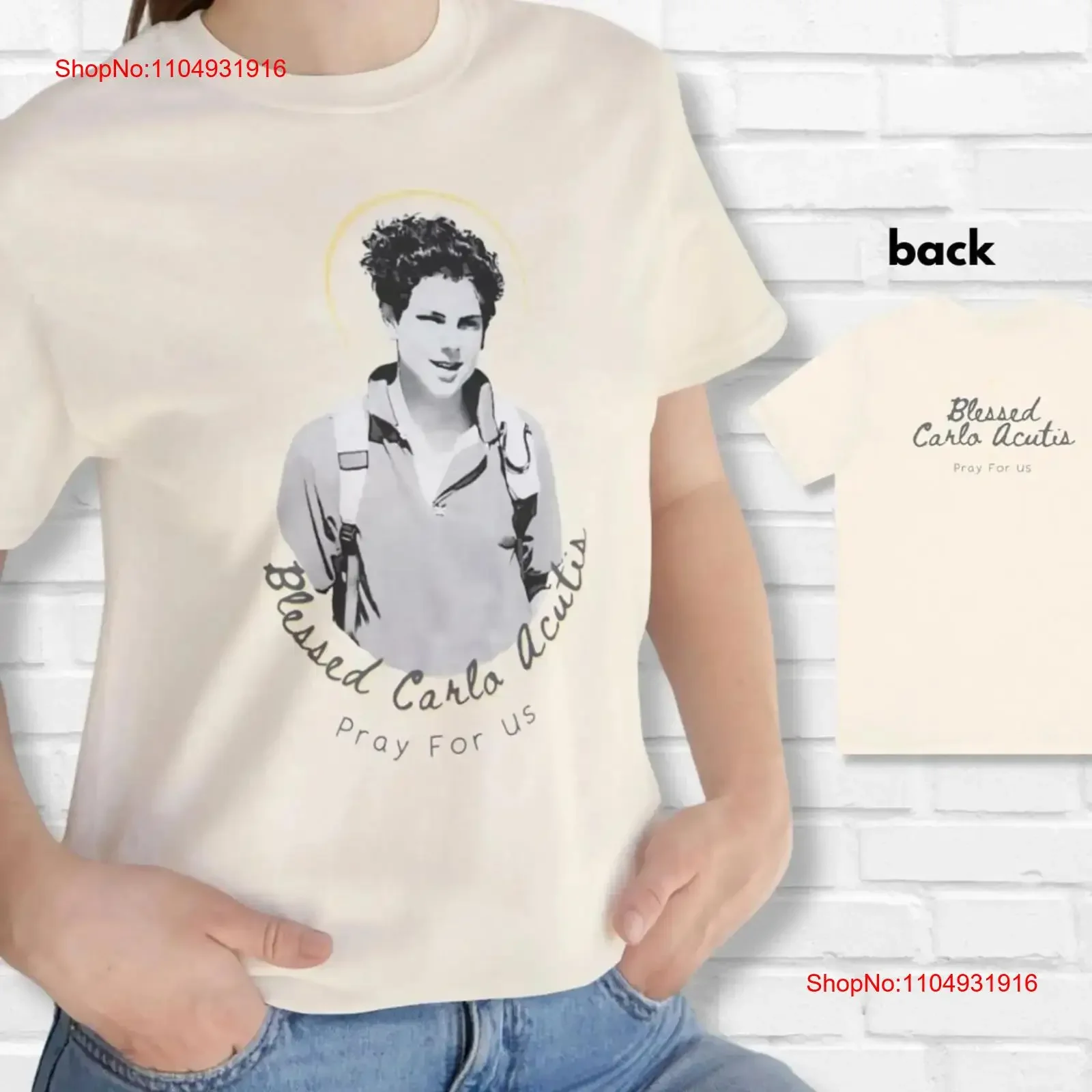 

Blessed Carlo Acutis T Shirt Comfortable cotton Women's Perfect for wearing to church or your catholic moms day out vintage