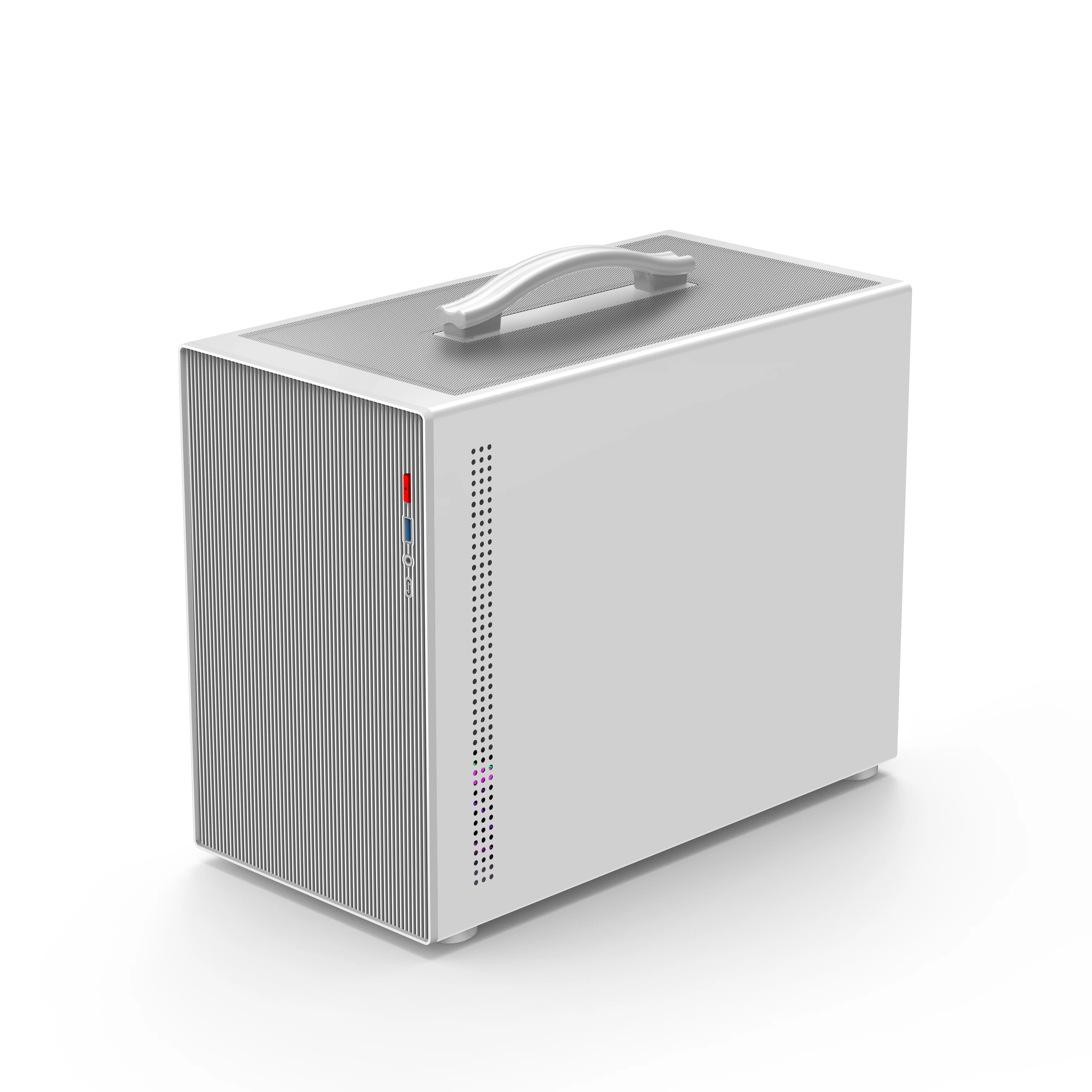 Power Train X-Gamerx M1 Gehäuse MATX/ITX Desktop Mini Glasseite Transparentes Gaming-Gehäuse Unterstützt ATX/SFX Netzteil PC-Gehäuse