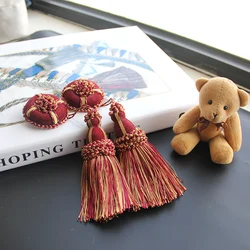 1pc Polyester Flower Curtain Tieback Room Accessories Curtains Tassels Fringe Green Hanging Pendant DIY Small Tassel Hang Balls