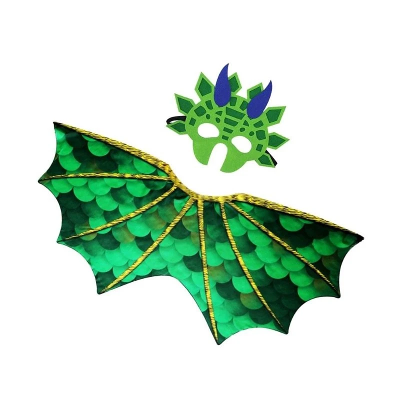 Accessoires Cosplay dinosaure 652F, à ailes dinosaure, masque dinosaure pour enfants, mascarade, noël, jeu