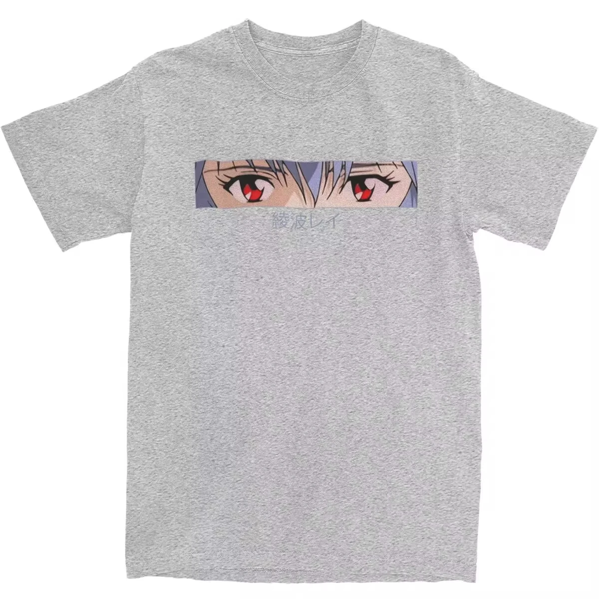 Men\'s Rei Ayanami Eyes Anime Manga T-Shirts E-Evangelions Cotton Tees Vintage Short Sleeve T Shirt O Neck Tshirt New Arrival