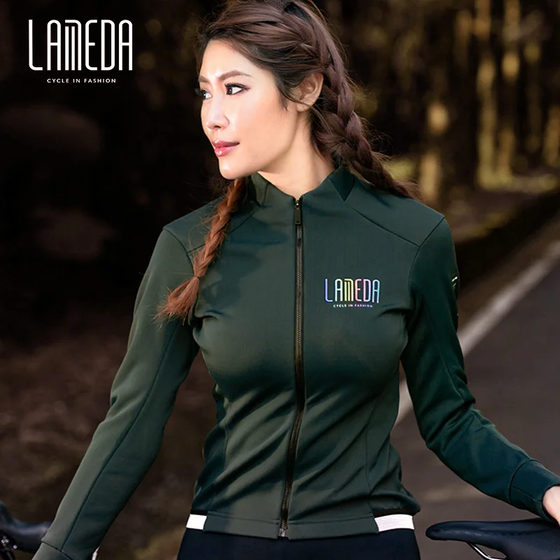 Lameda Cycling Jackets For Women Winter Warm Fleece Long-sleeved Windbreaker For Cycling Jacket Clothing Bicycle Clothes