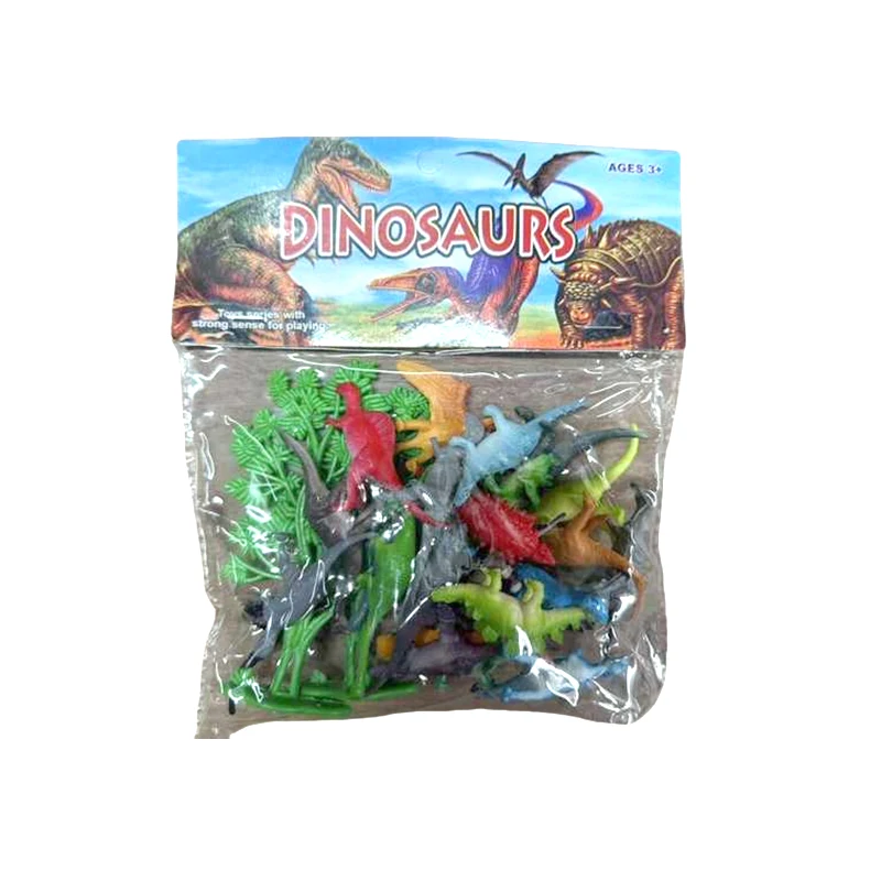 12/24pcs 시뮬레이션 된 공룡 모델 장난감 세트 어린이 파티 선물 생일 카니발 상 DIY 스타일링 데스크탑 장식 장식품