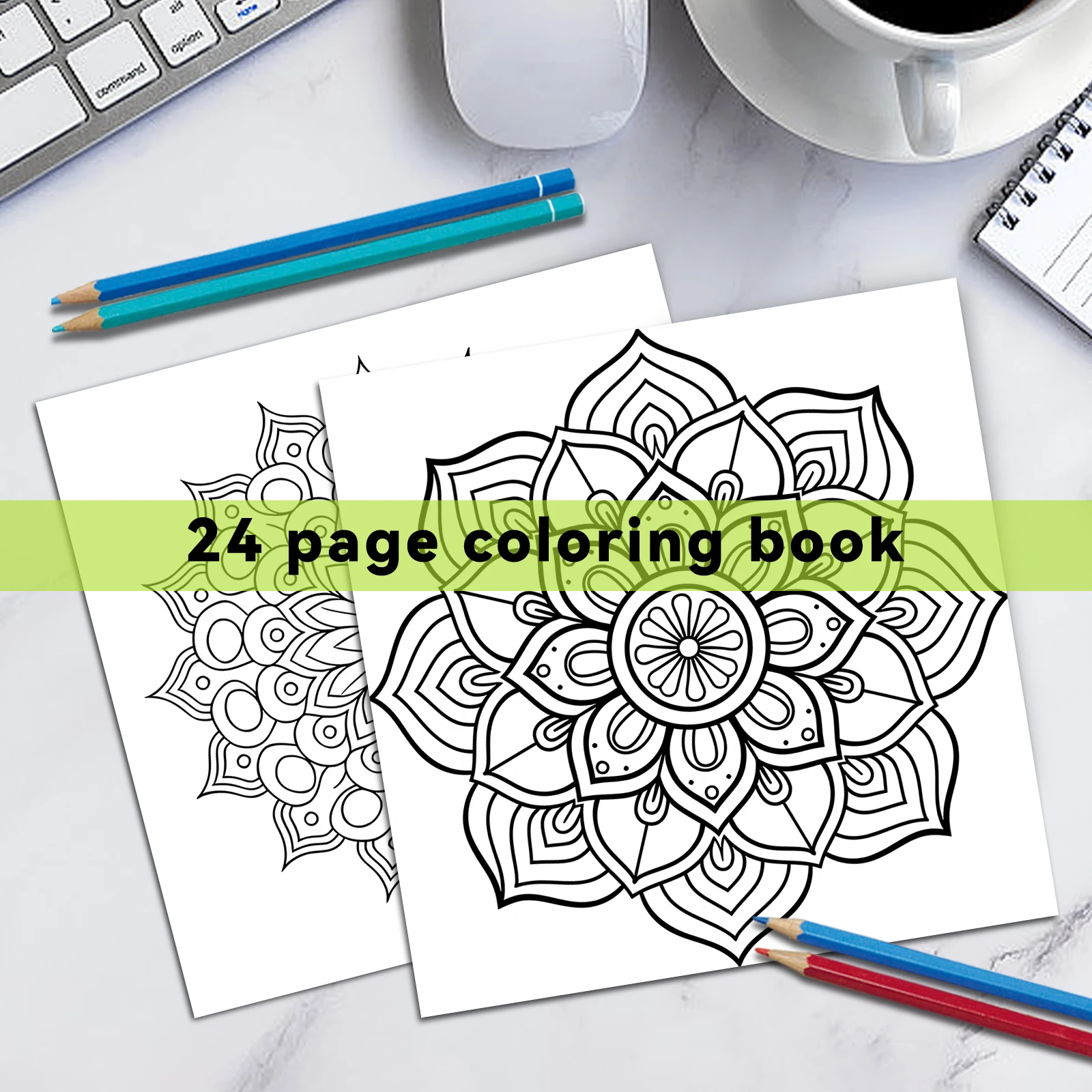 MANDALA Patterns Coloring Book for Adults Cute DIY Painting Drawing Book Perfect Gift for Party and Birthday ﻿