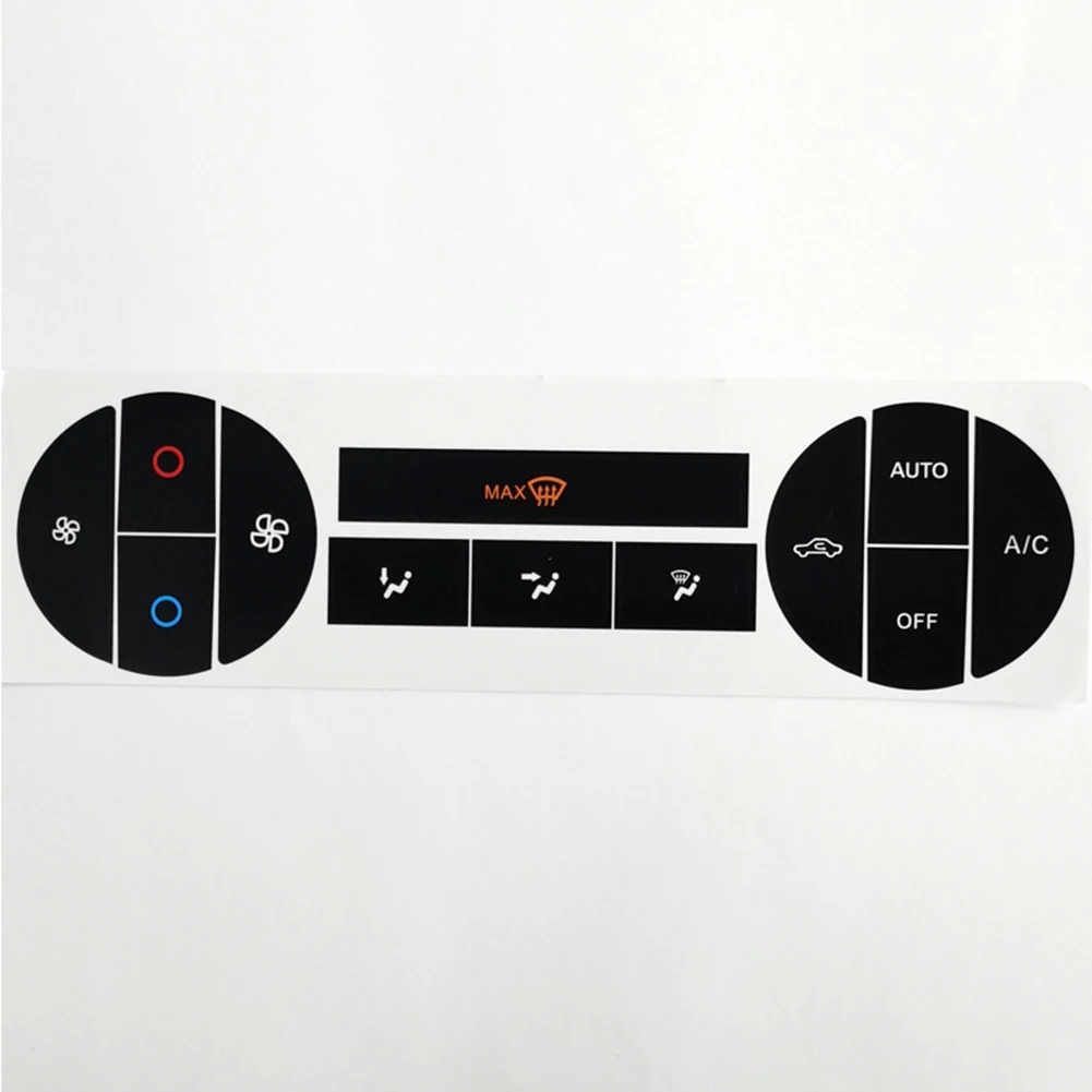 Set Stickers for AC For Climate Control Button Repair on For Ford For Mondeo 2004 2008 Decal Kit for Button Restoration