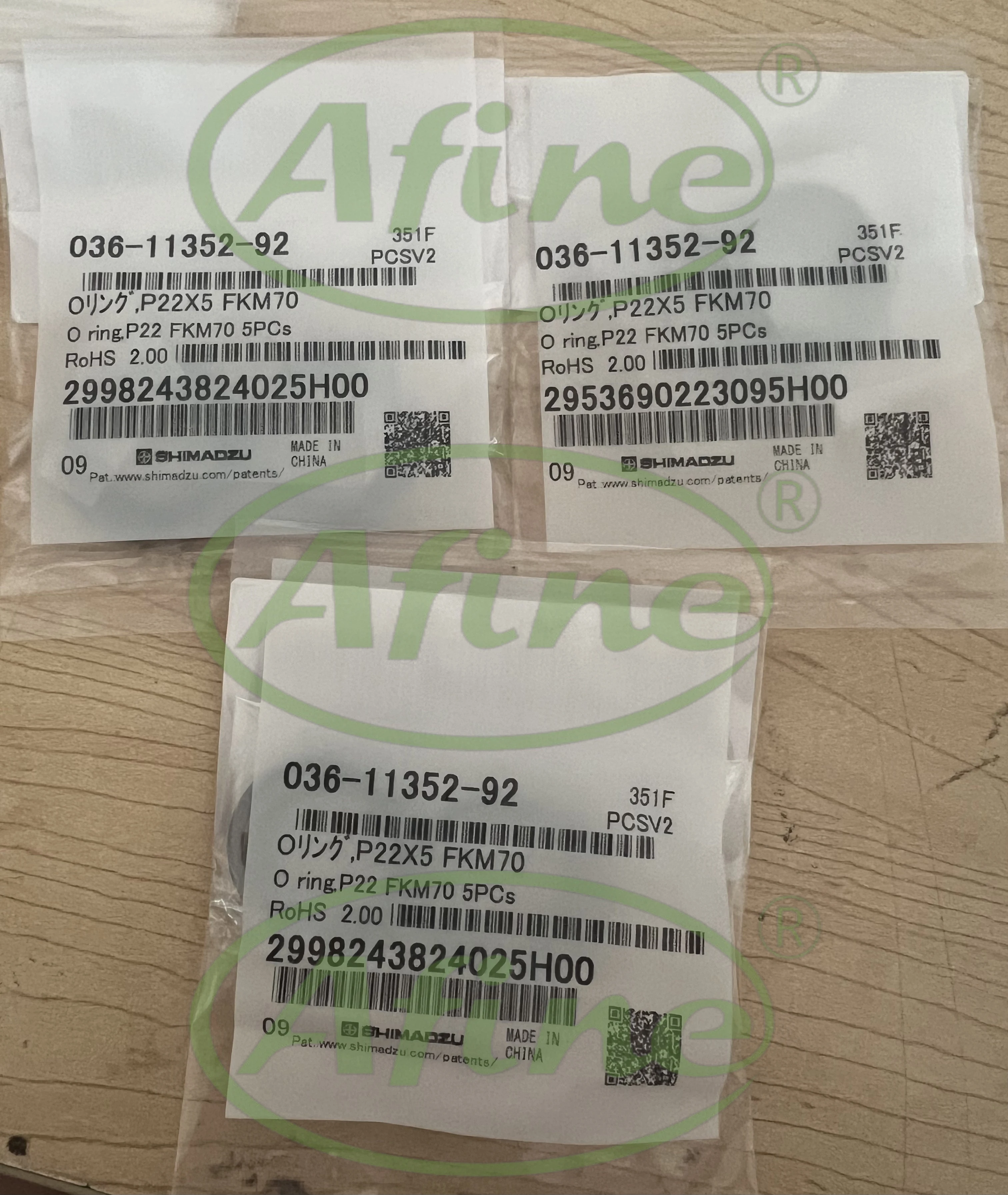 

AFINE SHIMADZU 036-11352-92 Washers Gasket 5/PK