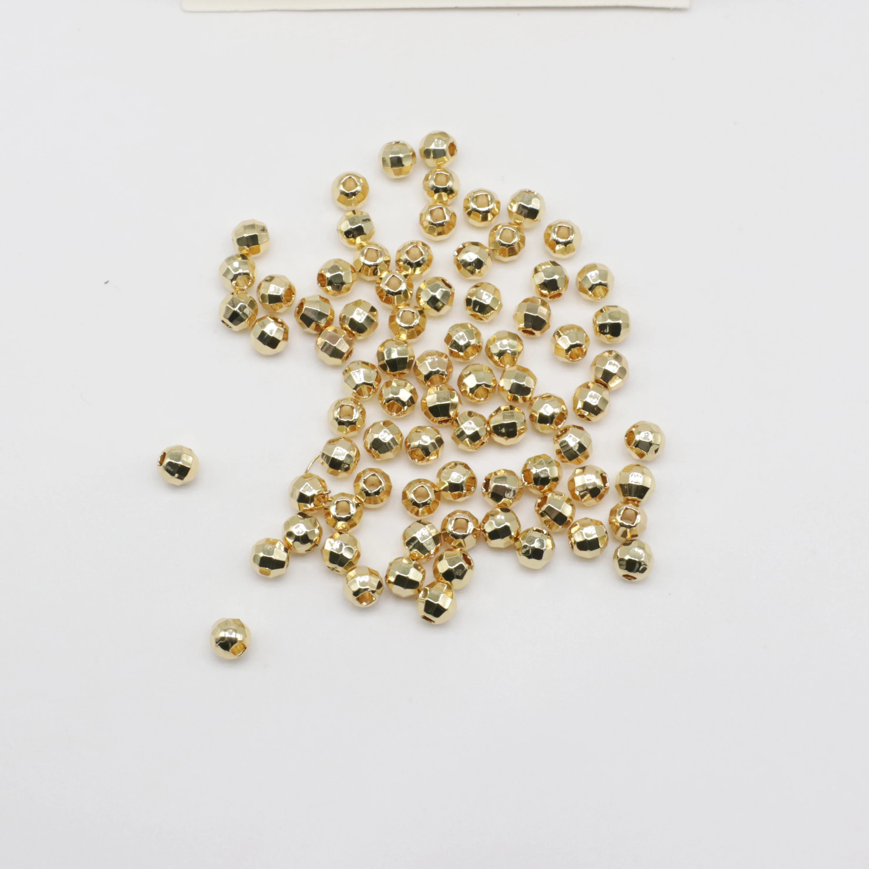 

Gains 3-4-5-6 MM Earth Shape Brass Bead With Hole Gold Plated For Jewlelry Design Free Shipping