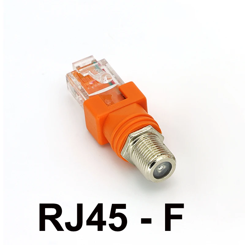 1pcs RJ45 To RF Converter Wire Connector BNC Female To RJ45 Male Coaxial Barrel Coupler Adapter For Monitoring