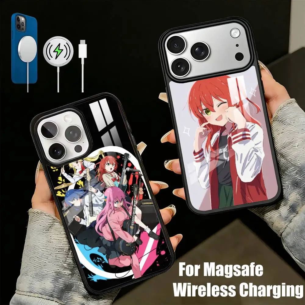 K-Kessoku B-Band BocchiS the R-Rock Phone Case For iPhone17,16,15,14,13 Plus,Pro Max Magnetic For Magsafe Wireless Charging