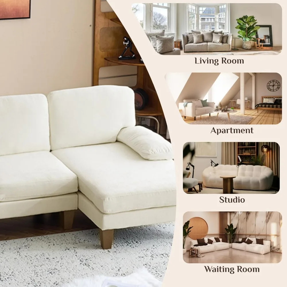 أريكة مقطعية على شكل حرف U 111 أريكة حديثة ذات 4 مقاعد مع كراسي من قماش الشنيل أريكة قابلة للتحطيم مع وو #6