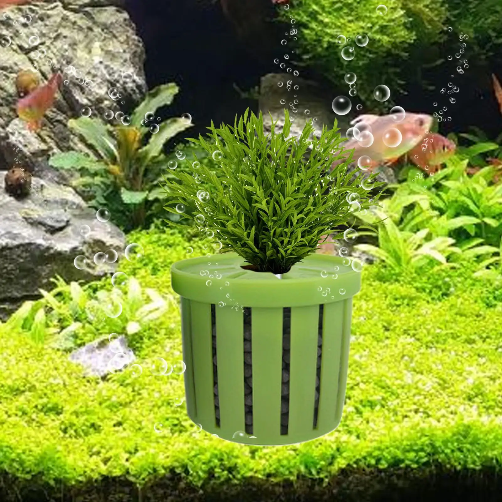4 Pieces Aquarium Planter Pot - Aquarium Plant Live recension och pris