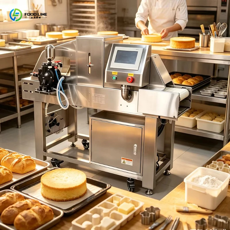 Oil Spraying Machine Bakery Release Sprayer Auto Coater for Cake Pans Bread Tray Donut Molds