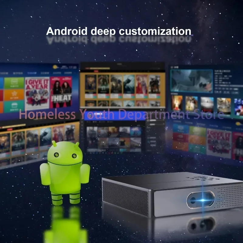 S5 DLP 3D Projektor 4K 5G WIFI Smart Android9.0 für Heimkino MINI Beamer Full HD 1080P Video Laser Tragbarer Proyector